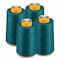 AK TRADING CO. AK Trading 4Pack Aquamarine All Purpose Sewing Thread Cones 6000 Yards Each of High Tensile Polyester Thread Spools for Sewing Quilting Serger Machines Overlock Merrow Hand Embroidery