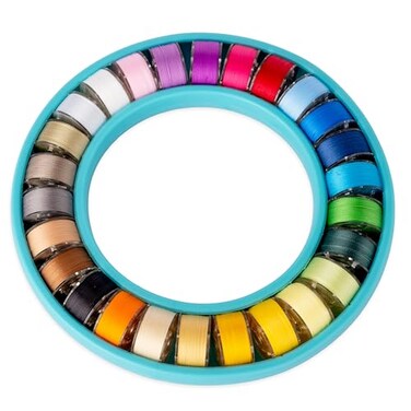 YLI Threads YLI Color Wheel Prewound Bobbins Class 15 60 wt Polyester Lint Free 26 Pack with Silicone Ring