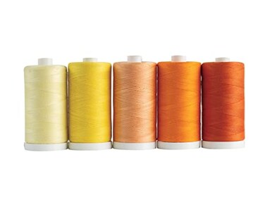 Connecting Threads 100 Cotton Thread Sets 1200 Yard Spools Set of 5 Citrus Punch