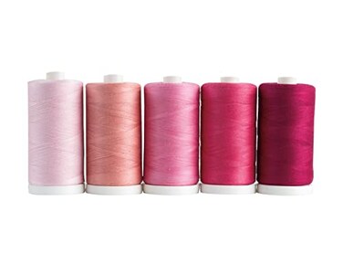 Connecting Threads 100 Cotton Thread Sets 1200 Yard Spools Set of 5 Rosy Glow