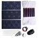 Verve Joy Sashiko kit Yokota Sashiko Thread Needles and Template Yume Fukin with Original English Manual Thimble Sewing Set Fabric Japanese Textile White Thread Navy Dishcloth