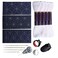 Verve Joy Sashiko kit Yokota Sashiko Thread Needles and Template Yume Fukin with Original English Manual Thimble Sewing Set Fabric Japanese Textile White Thread Navy Dishcloth