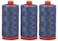 Aurifil Bundle of 3 Large 1422 Yard Spools of 50wt Egyptian Cotton Thread Color Dark Grey Blue No A10501248