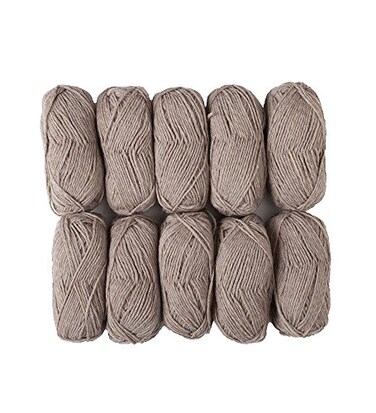 Knit Picks Wool of The Andes Worsted Weight Brown 100 Wool Yarn Multi Pack 10 Balls Mink Heather