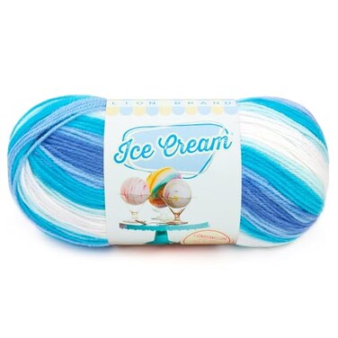 Lion Brand Yarn 1 Skein Ice Cream Baby Yarn Blue Moon