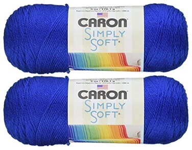 Caron Bulk Buy Simply Soft Yarn Solids 2pack Royal Blue