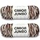 Caron Jumbo Prints Chocolate Varg Yarn 2 Pack of 340g12oz Acrylic 4 Medium Worsted 595 Yards KnittingCrochet