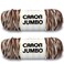 Caron Jumbo Prints Chocolate Varg Yarn 2 Pack of 340g12oz Acrylic 4 Medium Worsted 595 Yards KnittingCrochet