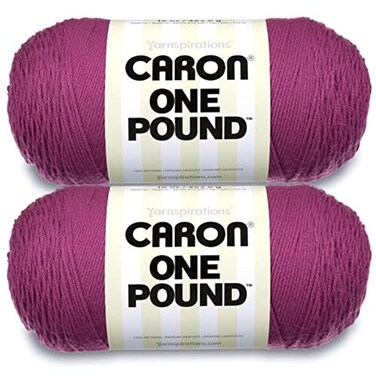 Caron One Pound Purple Yarn 2 Pack of 454g16oz Acrylic 4 Medium Worsted 812 Yards KnittingCrochet