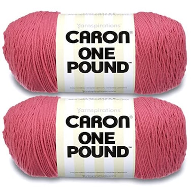 Caron One Pound Rose Yarn 2 Pack of 454g16oz Acrylic 4 Medium Worsted 812 Yards KnittingCrochet