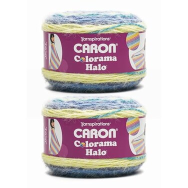 Caron Colorama Halo Striped 2 Pack of 481 Yards8 oz Splash 71 Acrylic 18 Nylon 11 Polyester Yarn