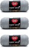 Red Heart Super Saver Dusty Gray Yarn 3 Pack of 198g7oz Acrylic 4 Medium Worsted 364 Yards KnittingCrochet
