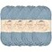 BambooMN JubileeYarn Bamboo Cotton Sport Yarn 50gSkein Faded Glacier Blue 4 Skeins