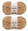 Crafted By Catherine Chunky Chenille Yarn 2 Pack 41 Yards Each Skein Khaki Gauge 7 Jumbo