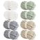 HOMBYS Chunky Chenille Yarn for Crocheting Super Bulky Jumbo Yarn for Hand Knitting 34 Thick Soft Yarn for Blankets 8 Skein Pack 27 yds 8 oz Each Multi Assorted Cream Khaki Sage Grey