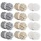 HOMBYS Chunky Chenille Yarn for Crocheting Super Bulky Jumbo Yarn for Hand Knitting 34 Thick Soft Plush Yarn for Blankets 12 Skein Pack 27 yds 8 oz Each Multi Assorted Cream Grey Khaki