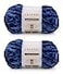 Crafted By Catherine Luxe Velvet Solid Yarn 2 Pack 300 g 105 oz 98 Yards Each Skein Royal Blue Gauge 6 Super Bulky