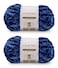 Crafted By Catherine Luxe Velvet Solid Yarn 2 Pack 300 g 105 oz 98 Yards Each Skein Royal Blue Gauge 6 Super Bulky
