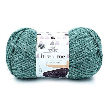 Lion Brand Yarn Hue Me Chunky Yarn for Crocheting Knitting and Crafts Agave 1 Pack