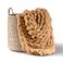 Adyrescia Chunky Knit Blanket Throw 100 Hand Knit with Jumbo Chenille Yarn 50x60 Caramel Brown