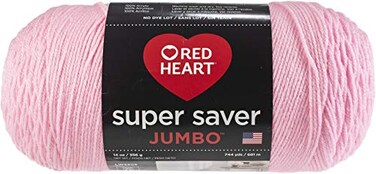 Red Heart Coats Yarn E302B0373 Super Saver Jumbo Yarn Petal Pink