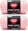 Red Heart Super Saver Jumbo Petal Pink Yarn 2 Pack of 396g14oz Acrylic 4 Medium Worsted 744 Yards KnittingCrochet