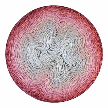 Scheepjes Whirl 1 Cake 1094 yd 1000 m Yarn 753 Slice O Cherry Pie CottonAcrylic Gradient Pink Beige Gray