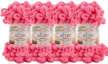 Alize 4 sknBall Puffy Baby Big Loop Blanket Yarn 100 Micropolyester Soft Yarn 400gr 393 yds 377