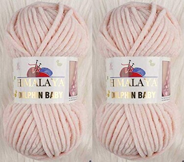 Himalaya Yarn Himalaya Dolphin Baby Yarn Knitting Yarn 2 Skeins 264 Yards 2x100gram Super Bulky Baby Blanket Yarn 80353