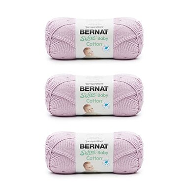 Bernat Softee Baby Cotton Soft Plum Yarn 3 Pack of 120g425oz Blend 3 DK Light 254 Yards KnittingCrochet