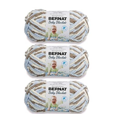 Bernat Baby Blanket Little Cosmos Yarn 3 Pack of 100g35oz Polyester 6 Super Bulky 72 Yards KnittingCrochet