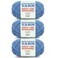 HEJIN 3x50g Dark Blue Yarn for Crocheting and Knitting3x80m 875yds Cotton Yarn for Beginners with EasytoSee StitchesWorstedWeight Medium 4CottonNylon Blend Yarn for Beginners Crochet Kit Making
