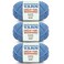 HEJIN 3x50g Dark Blue Yarn for Crocheting and Knitting3x80m 875yds Cotton Yarn for Beginners with EasytoSee StitchesWorstedWeight Medium 4CottonNylon Blend Yarn for Beginners Crochet Kit Making