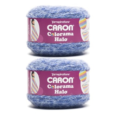 Caron Colorama Halo Striped 2 Pack of 481 Yards8 oz Bold Blue 71 Acrylic 18 Nylon 11 Polyester Yarn