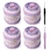 Lpalats Ombre Yarn for Crocheting 4x100g Soft 60 Cotton 40 Acrylic Yarn 962 Yds Gradient Cake Yarns for Knitting Shawls Blankets Sweater with 2 Crochet Hooks 4 Purple Gradient