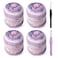 Lpalats Ombre Yarn for Crocheting 4x100g Soft 60 Cotton 40 Acrylic Yarn 962 Yds Gradient Cake Yarns for Knitting Shawls Blankets Sweater with 2 Crochet Hooks 4 Purple Gradient