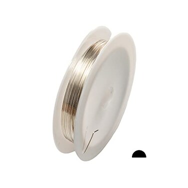 CRAFT WIRE 22 Gauge 925 Sterling Silver Wire Half Round Dead Soft Made in USA 1 Ounce 50FT by