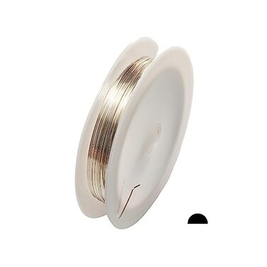 CRAFT WIRE 20 Gauge 925 Sterling Silver Wire Half Round Half Hard Made in USA 25FT by