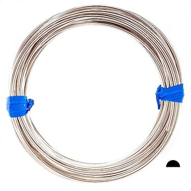 CRAFT WIRE 12 Gauge 925 Sterling Silver Wire Half Round Half Hard Made in USA 5FT by