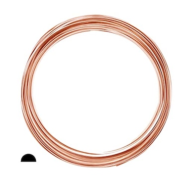 CRAFT WIRE 18 Gauge 999 Pure Copper Wire Half Round Dead Soft CDA 110 Made in USA 50FT by