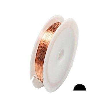 CRAFT WIRE 24 Gauge 999 Pure Copper Wire Half Round Dead Soft CDA 110 Made in USA 100FT by