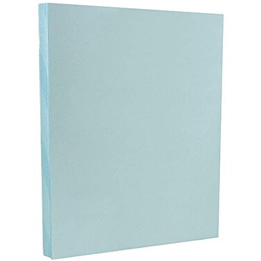 JAM PAPER Vellum Bristol 65lb Cardstock 85 x 11 Coverstock 147 gsm Blue 50 SheetsPack