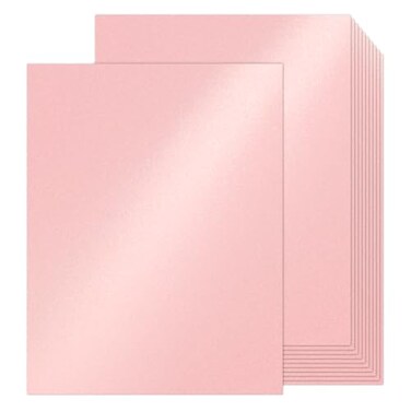 Goefun 24 Sheets Pink Shimmer Cardstock 85 x 11 Iridescent Paper 80lb Card Stock Printer Paper for Invitations Valentines Day Crafts DIY Cards