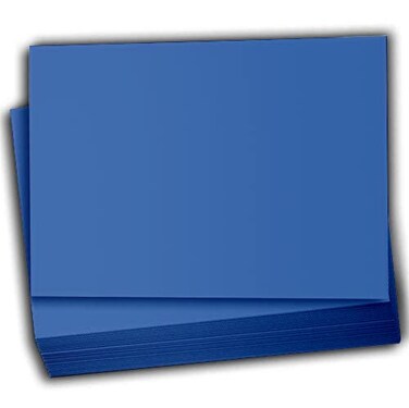 Hamilco Colored Scrapbook Cardstock Paper 5x7 Card Stock Paper 65 lb Cover 100 Pack Cobalt Blue