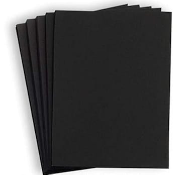 Hamilco Black Colored Cardstock Paper with Smooth Finish 85 x 11 65 lb Cover Printable Scrapbook Craft Cardstock 50 Sheets