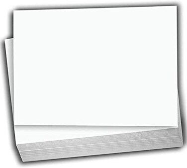 Hamilco White Cardstock Flat 4 X 6 65 lb Card Stock for Printer 100 Pack