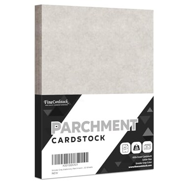 S Superfine Printing Smoke Gray Stationery Parchment Recycled Paper 65Lb Cover Cardstock 85 x 11 Inches 50 Sheets Per Pack