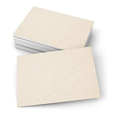 321Done Blank Note Cards 35x5 Thick Cardstock Plain Kraft Card Stock Small Notecards Stationery for Writing Stamping Printing Made in USA Set of 50 No Envelopes