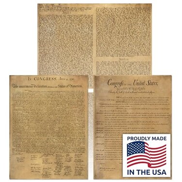 Young N Refined American Founding documents Laminated 3 pack EXTRA LARGE US Constitution Declaration of Independence and Bill of Rights reproduction NOW with BIGGER clearer Letters