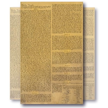 Young N Refined US Constitution American Founding Bill of Rights LAMINATED LARGE reproduction NOW BIGGER CLEARER TEXT 18x29 USA MADE